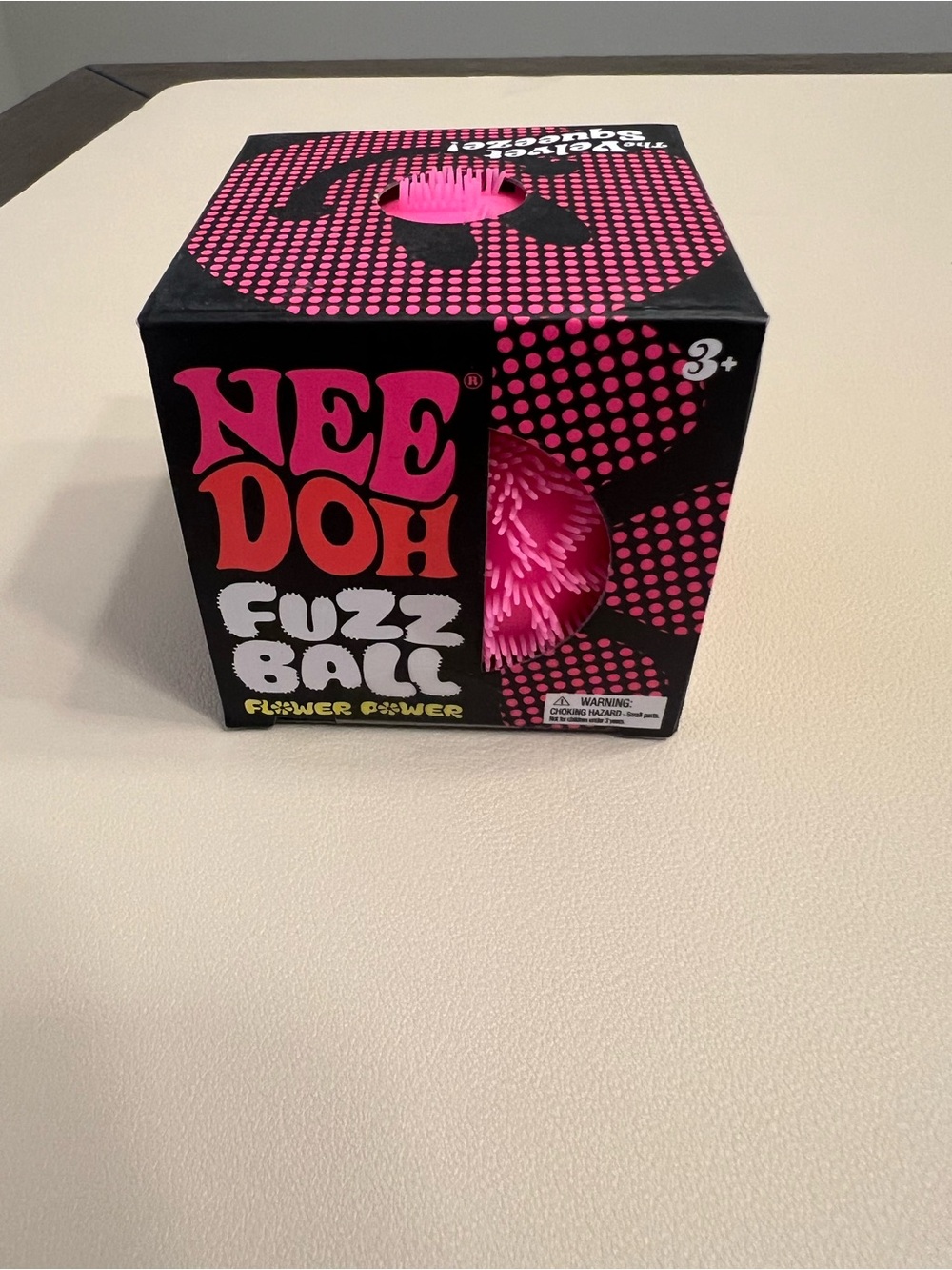 Needoh Fuzz Ball Flower Power- Pink